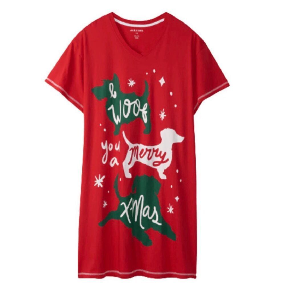 Little Blue House Christmas Dog Nightshirt Pajamas One size